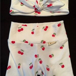 Dudis Design cherry print shorts and headband